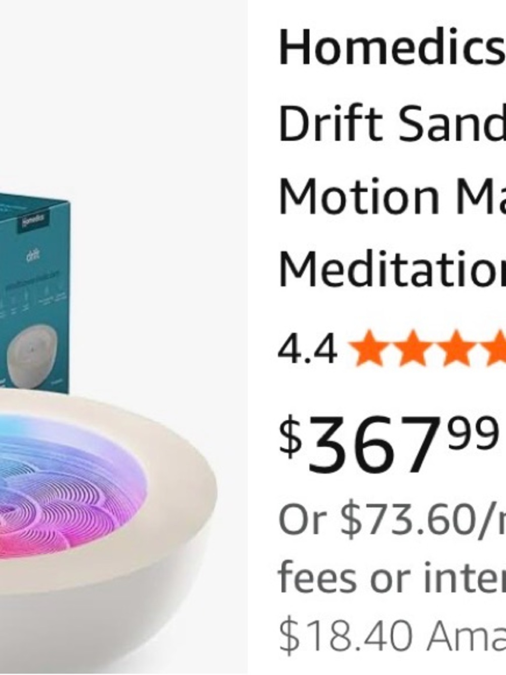 Homedics Drift Mindfulness Sand Garden - Cream - Picture 5 of 5